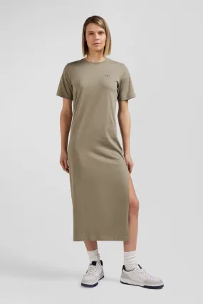 Robe T-shirt beige en coton Pima
